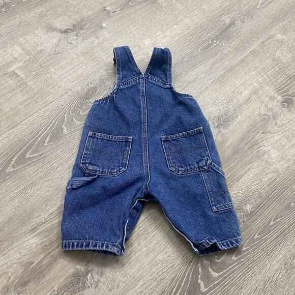 Vintage Overalls Vestbak 3-6 M Bibs Railroad Kids Toddler - Picture 2 of 3